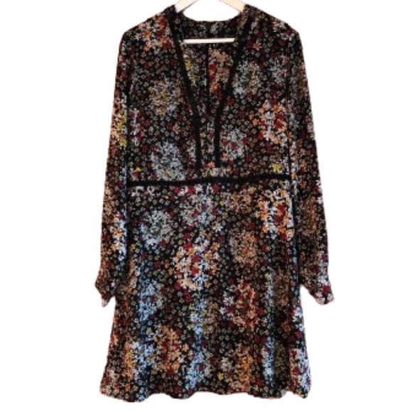 TopShop black floral print dress - Picture 1 of 11